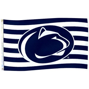striped flag with athletic logo image